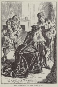 Mrs Wadsworth och prästen (gravyr) av English School