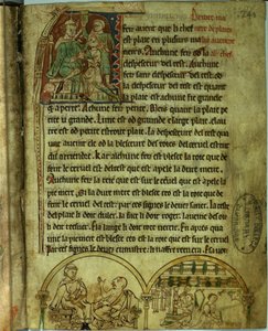 Ms.O.1.20.f.241v Jerome: En läkare som besöker en patient och ett apotek, från 