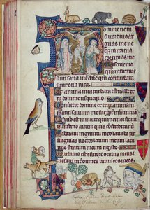 Ms 242 f.55v The Crucifixion, från Packham-Clifford Hours, Use of Sarum, c.1314-31 (bladguld & tempera på pergament) av English School
