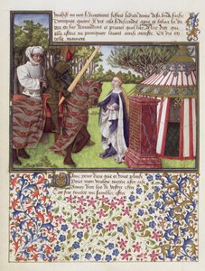 Ms. 2597 Heart and Desire with Hope at his House, faksimilupplaga av Livre du Coeur dAmours Espris av Rene dAnjou av English School