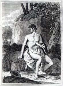 Mungo Park i Afrika, en illustration från "Resor i Afrikas inre distrikt: utförda under åren 1795, 1796 och 1797", publicerad 1816 (tryck) av English School