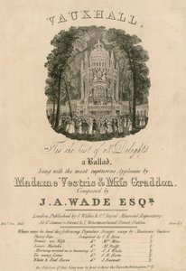 Musikmusik: Tis the Best of All Delights, sjungen av Madame Vestris och Miss Graddon, komponerad av J A Wade av English School