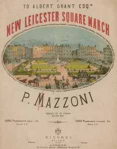 Musikmusik till New Leicester Square March av P Mazzoni av English School