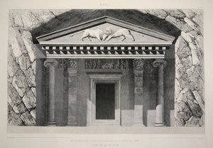 Myra - Tomb Cut in the Rock, från The Principal Ruins of Mindre Asien, pub. 1863 (lito) av English School