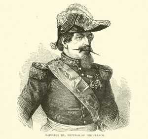 Napoleon III, fransmännens kejsare, juli 1870 av English School