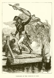 Napoleon vid bron av Lodi av English School