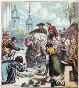 Napoleonkriget: Hertigen av Wellington (1769-1852) befriade Madrid från det franska greppet 1812. Wellington i Madrid av English School