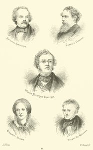 Nathaniel Hawthorne, Charles Dickens, William Makepeace Thackeray, Charlotte Bronte, Thomas De Quincey av English School