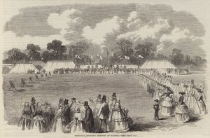 Nationellt bågskyttemöte i Exeter (gravyr) av English School