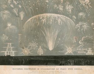 Nationella fyrverkerier för att fira fred med Ryssland, 29 maj 1856 av English School