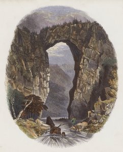 Natural Bridges (färgad gravyr) av English School