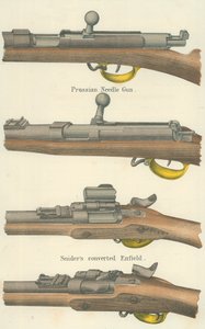 Nålpistoler (färglitografi) av English School