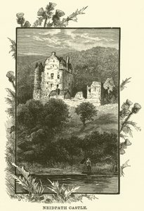 Slottet Neidpath (gravyr) av English School