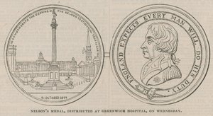 Nelsons medalj, utdelad på Greenwich Hospital av English School