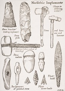 Neolithic Implements, illustration från 