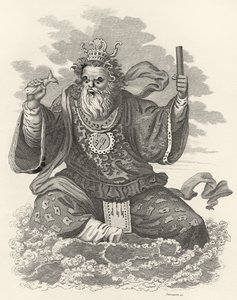 Kinesernas Neptunus, illustration från The World: or the present of the Universe, som är en allmän och komplett samling av moderna resor och resor, av Cavendish Pelham, publicerad, London av English School
