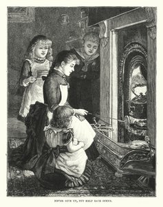 Ge aldrig upp, utan hjälp varandra (gravyr) av English School