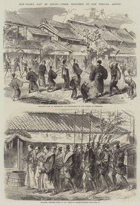 Nyårsdagen i Japan (gravyr) av English School