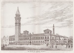 Nya byggnader för Edinburgh University (gravyr) av English School