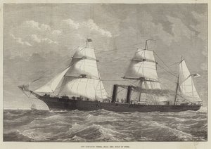 Nytt sändningsfartyg, HMS Iris, byggt av stål av English School