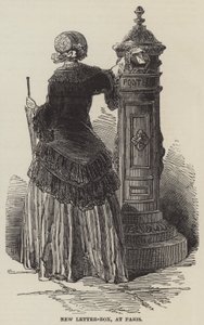 Ny brevlåda, i Paris (gravyr) av English School