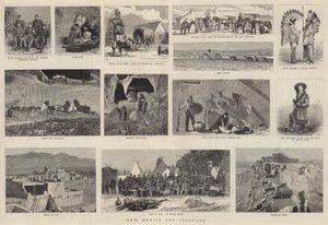 New Mexico och Colorado (gravyr) av English School