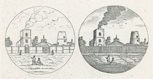 New River Head, daterad 6 juni 1775 av English School