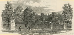Ny ingång till Hyde Park, mittemot Prince Alberts Road av English School