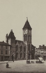 Newbury: Kommunala byggnader (litografi) av English School