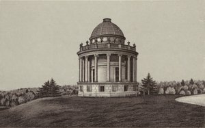 Newbury: Tempel, Highclere (Lithografie)