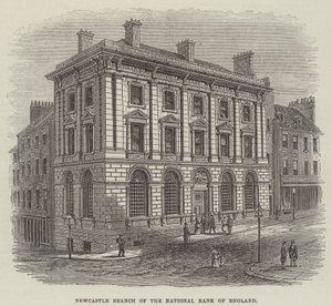 Newcastle Branch av National Bank of England (gravyr) av English School