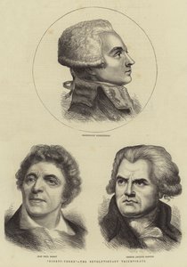 "Nittiotre", det revolutionära triumviratet (gravyr) av English School