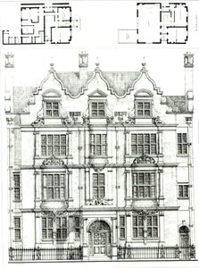 No.70 Ennismore Gardens, South Kensington, från The Building News, 23 juli 1886 av English School