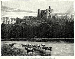 Norham Castle (gravyr) av English School