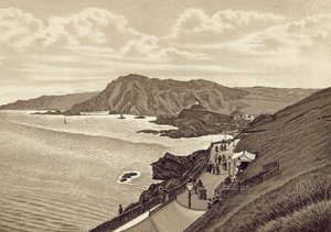 North Devon: Lantern Hill och Hillsboro, East Parade (litografi) av English School