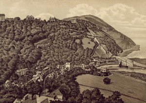 Norra Devon: Lynton och Lynmouth (litografi) av English School