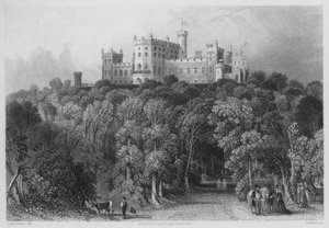 Nordostvy, Belvoir Castle (gravyr) av English School