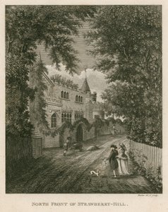 Norr framsidan av Strawberry Hill, Twickenham, London av English School