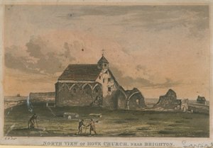 Norr utsikt över Hove kyrka av English School