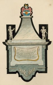 Norwood kyrkogård; grav av Francis Merick av Norcut, som dog 1702 av English School