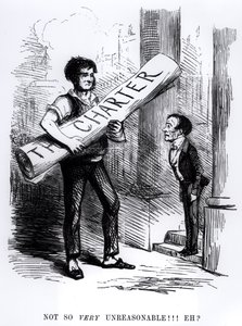 "Not So Very Oreasonable, Eh", tecknad serie från Punch Magazine, 1848 (gravyr) (bw foto) av English School