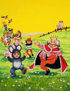 Barnkammare karaktärer dansar av English School