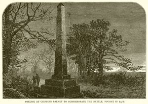 Obelisk vid Chipping Barnet för att fira slaget, utkämpat 1471