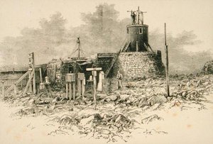 Observatoriestation på toppen av Ben Nevis, från "Scottish Pictures" publicerad av Religious Tract Society av English School