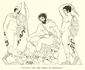 Odysseus och Teiresias skugga av English School