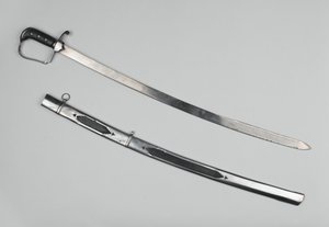 Officerssvärd, 51:a foten, ca 1809 (stål med trägrepp) av English School