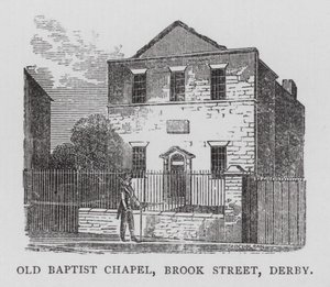 Old Baptist Chapel, Brook Street, Derby (gravyr) av English School