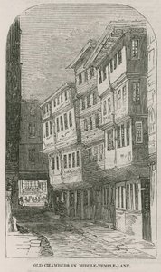 Gamla kamrar i Middle Temple Lane av English School