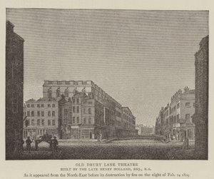 Old Drury Lane Theatre (gravyr) av English School
