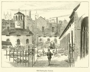 Gamla Farringdon Market (gravyr) av English School